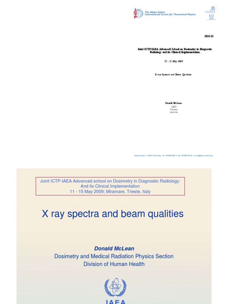 X-Ray Spectra and Beam Qualities | PDF | X Ray | Dosimetry