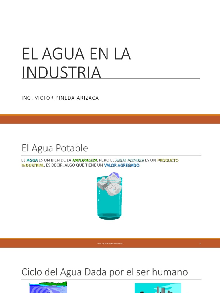 06 - El Agua en La Industria | PDF | Materia prima | Agua