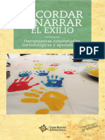 Recordar y Narrar El Exilio: Herramientas Conceptuales, Metodológicas y Aprendizajes