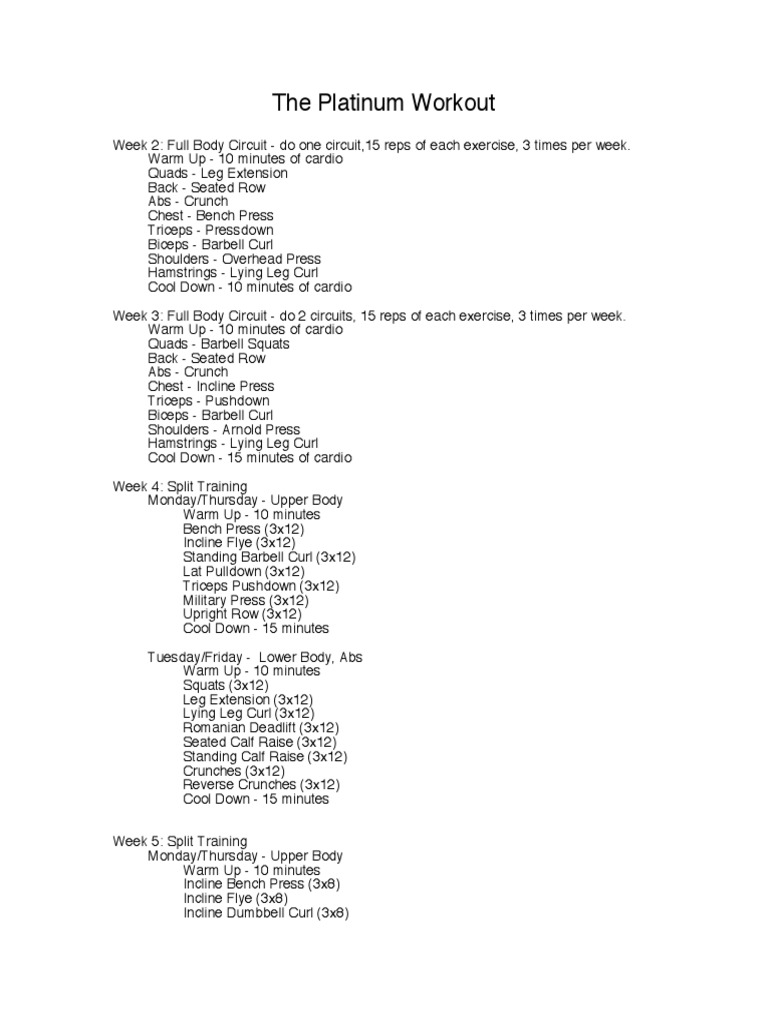 Platinum Workout L.L. Cool J PDF Weight Training Physical Exercise