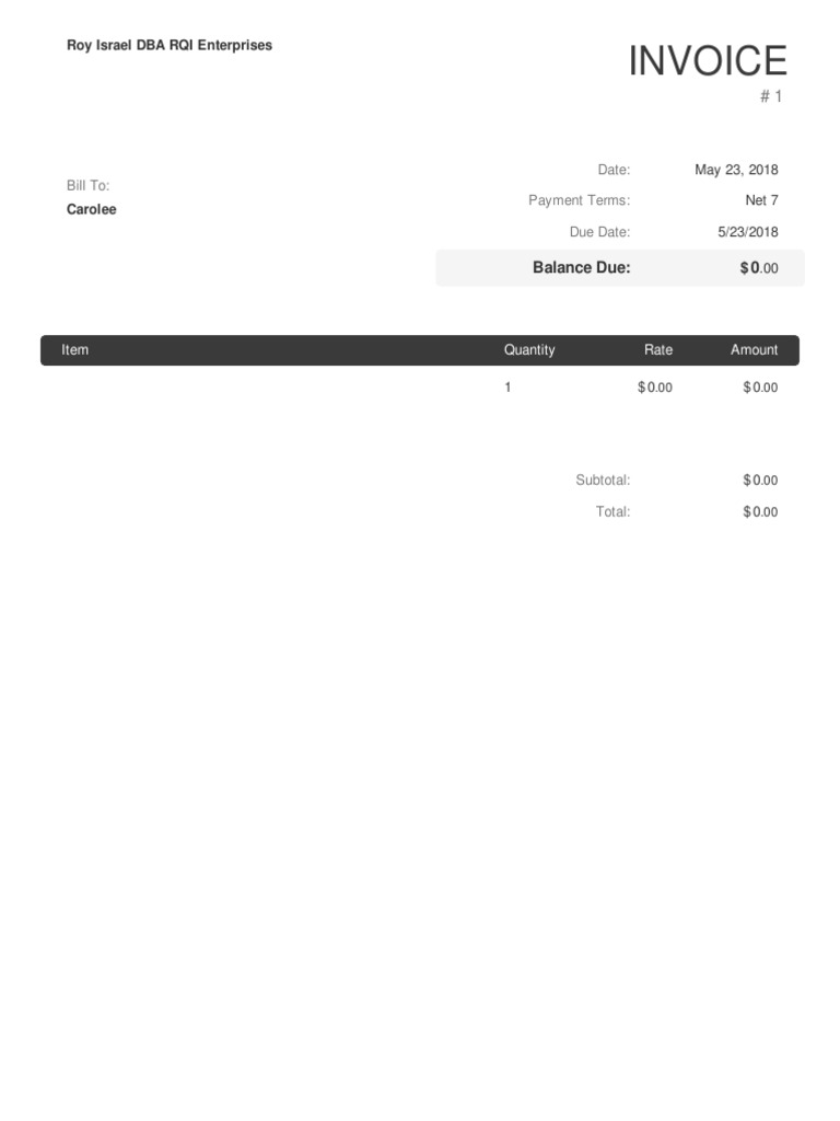 Invoice: Bill To: Date: Payment Terms: Due Date | PDF