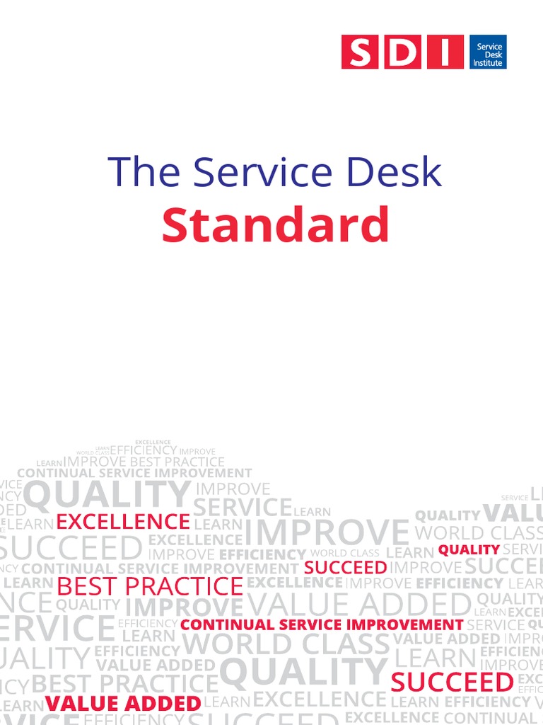 SDI Service Desk Standard v6 1 It Service Management Competence (Human Resources)