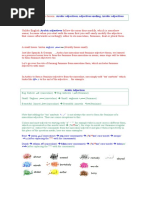 Arabic Adjectives, Adjectives Ending, Arabic Adjectives List