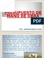 Presupuesto de Mano de Obra