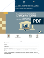 Catálogo de Juicios y Procedimientos en Materia Civil, Familiar y Mercantil OAXACA