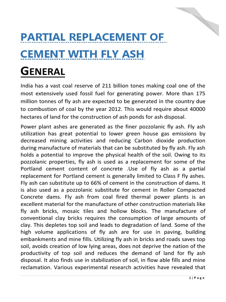 Fly Ash in Concrete Applications | PDF | Fly Ash | Concrete
