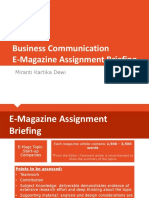 Business Communication E-Magazine Assignment Briefing: Miranti Kartika Dewi