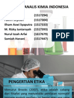 Kode Etik Analis Kimia Indonesia
