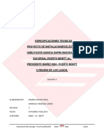 ESPECIFICACIONES TECNICAS - EDICIÓN 0 - REVISIÓN 0 PROYECTO DE HABILITACIÓN INSTALACIONES ELÉCTRICAS AGENCIA ISAPRE MASVIDA S.A