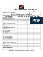 Risk Assessment Monitoring / Review Plan