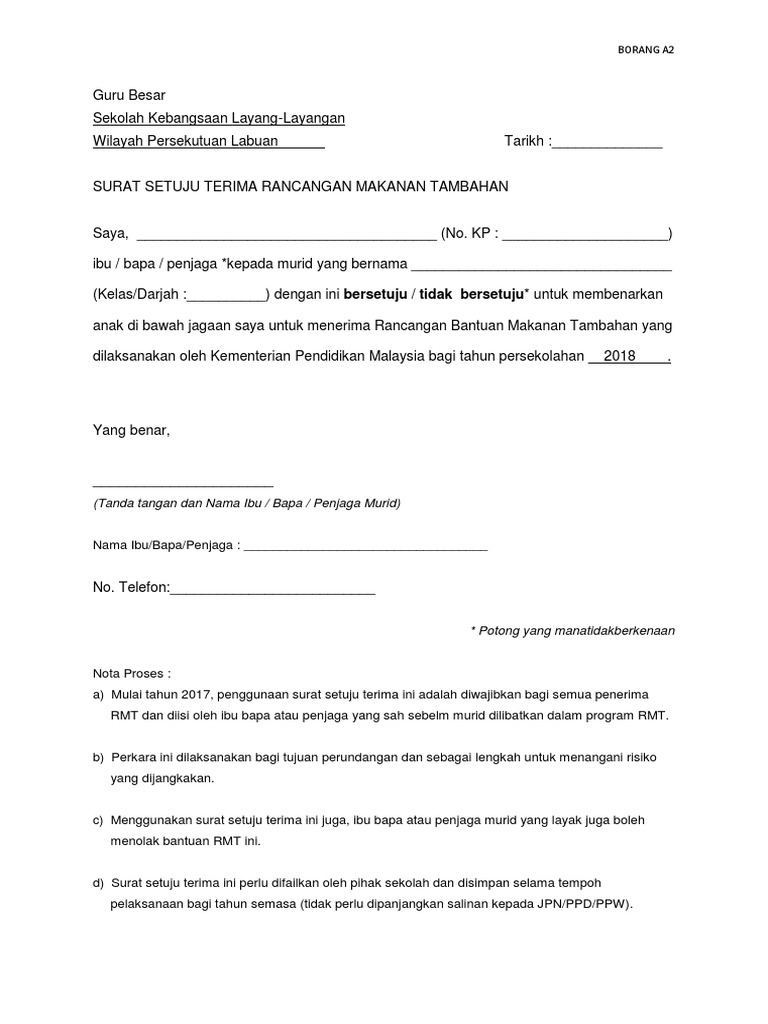 Borang A2 Rmt Pdf