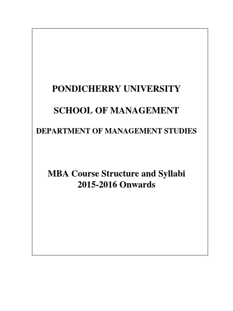 MBA Program Guide | PDF | Oracle Database | Master Of Business ...
