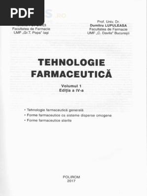 tehnologie farmaceutica lupuleasa