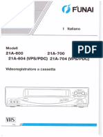 Manuale Funai VHS 21A-600 / 21A-604 / 21A-700 / 21A-704