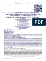 MEASURING UTILIZATION OF E-LEARNING COURSE DISCRETE MATHEMATICS TOWARD MOTIVATION AND EFFECTIVENESS OF STUDENT LEARNING  (CASE STUDY FASILKOM MERCU BUANA UNIVERSITY)