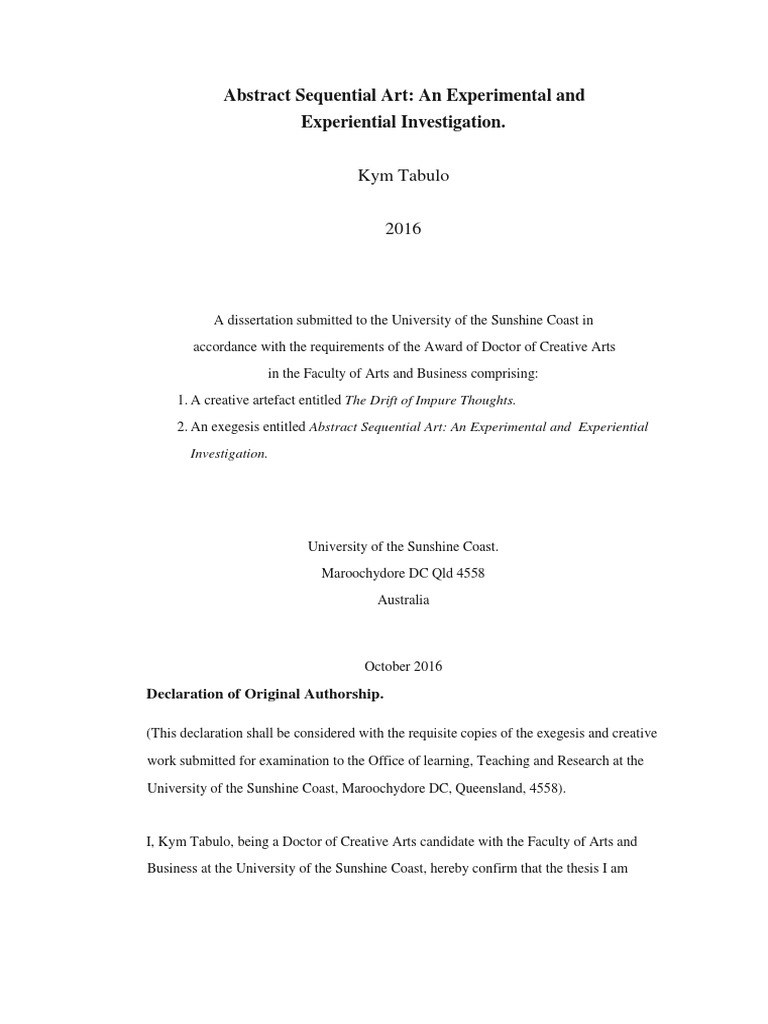 Abstract Sequential Art | PDF | Thesis | Comics