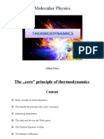 Molecular Physics: The „Zero” Principle of Thermodynamics