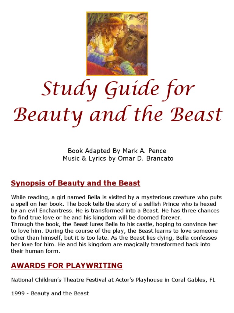 Beauty and The Beast Study Guide | PDF | Fairy Tales | Fairies