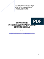 Psihopedagogia Inadaptarii Si Deviantei Sociale. Suport de Curs.