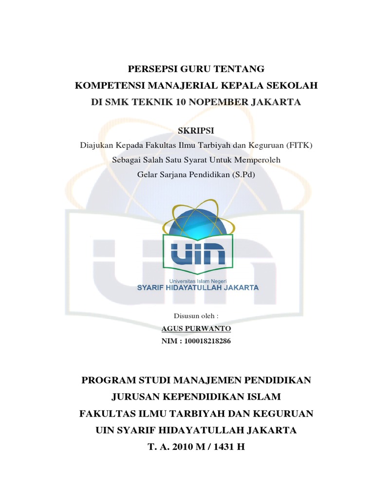 Kisi Kisi Instrumen Penelitian Persepsi