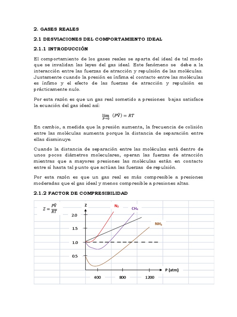 Fuerzas de Van der Waals en Gases Reales | PDF | Gases | Física Matemática