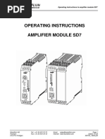 Operating Instructions To Amplifier Module SD7