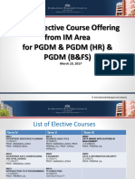 List of Elective Course Offering From IM Area For PGDM & PGDM (HR) & PGDM (B&FS)
