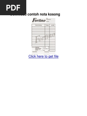 Download Contoh Nota Kosong