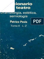 PAVIS, P. - Diccionario Del Teatro - Dramaturgia Estetica Semiologia Tomo 02 (L-Z) PDF