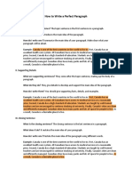 Auerbach Handout Paragraph Writing Examples PDF