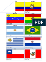 Bandera, Idioma y Moneda de America Del Sur