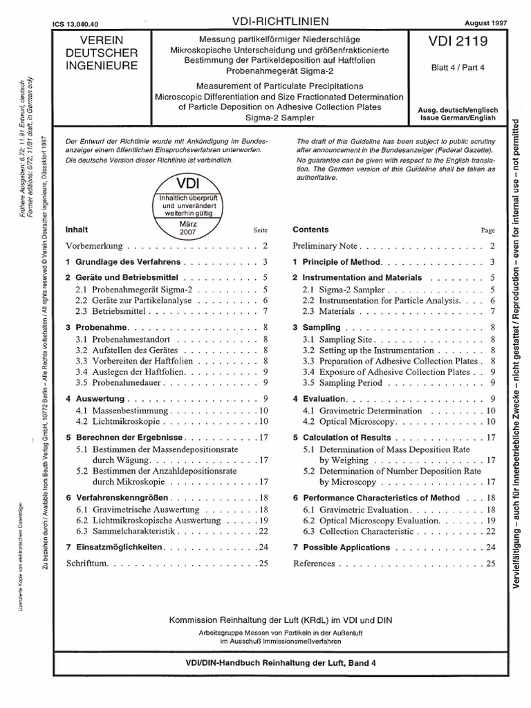 VDI 2119 Blatt-4 1997-08 | PDF