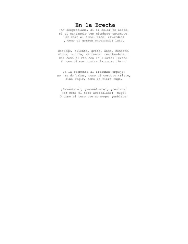 En La Brecha - Jose de Diego | PDF