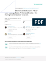 Use of Hydrochloric Acid To Remove Filter-Cake Damage From Preformed Particle Gel During Conformance-Control..