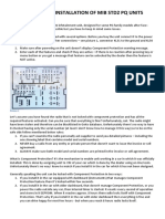 Manual For Installation of Mib Std2 PQ Units