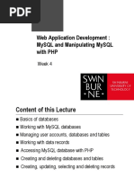 4 - MySQL & PHP PDF