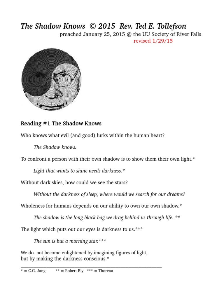 The Shadow Knows | PDF | Shadow (Psychology) | Carl Jung