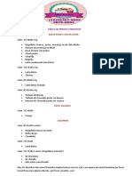 Tabela de Preços e Produtos PDF