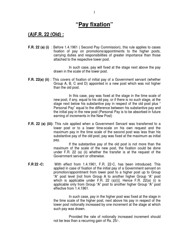 Pay Fixation PDF PDF Common Law Public Law