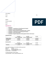 Registration Form: Participant