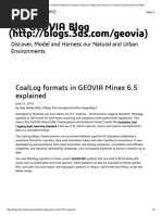 CoalLog Formats in GEOVIA Minex 6.5 Explained - Discover, Model and Harness Our Natural and Urban Environments