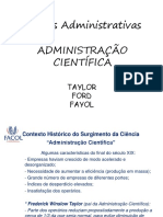 Teorias Administrativas: Taylor, Ford e Fayol