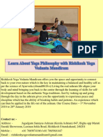 Learn About Yoga Philosophy With Rishikesh Yoga Vedanta Mandiram
