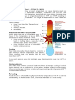 Temperature Danger Zone - TDZ (40°F - 140°F)