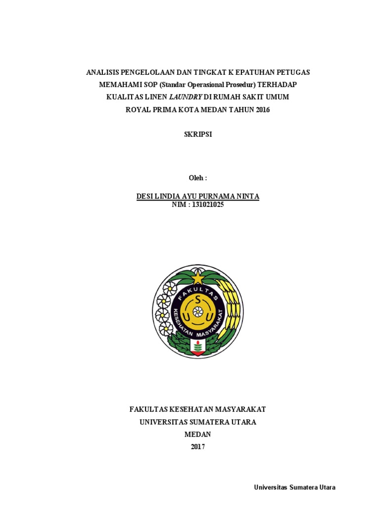 Contoh Cover Proposal Skripsi Usu Ide Judul Skripsi Universitas