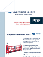 Suspended Platform Hoist JAYPEE INDIA LIMITED