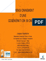 4 - Dimensionnement d Une Cogeneration Biomasse