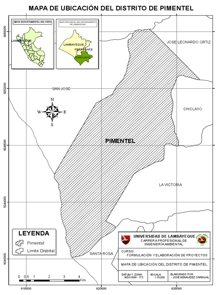 Mapa de Ubicación del Distrito de Pimentel | PDF