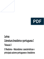 Literatura Brasileira e Portuguesa Aula 3 Realismo e Naturalismo