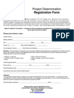 Project Determination Registration Form